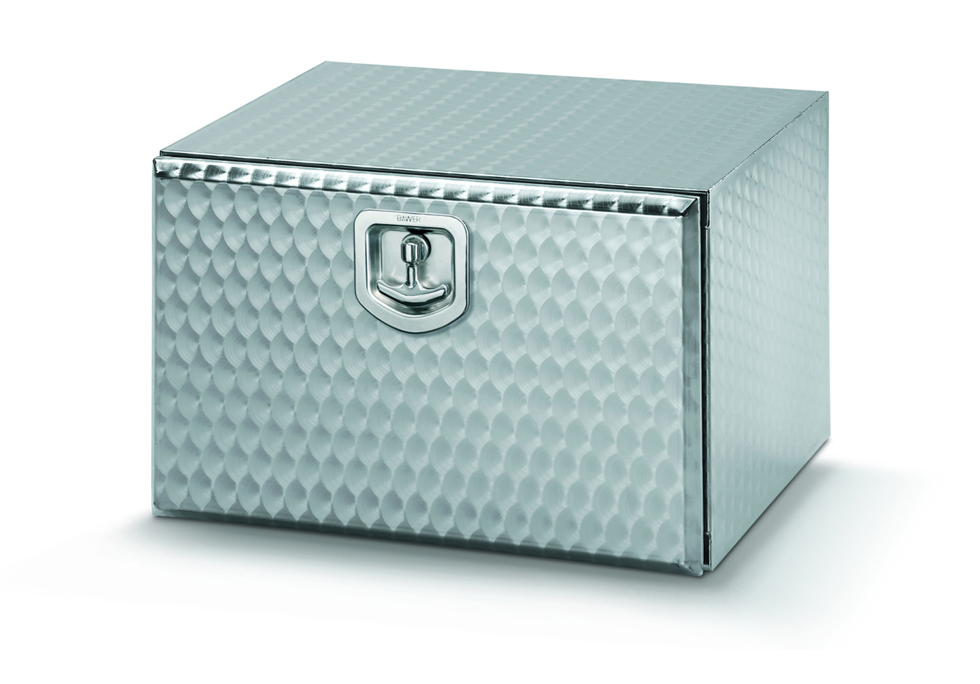 Bawer L500 x H350 x D400mm Stainless Steel toolbox - Flowered Finish with S/S Lock
